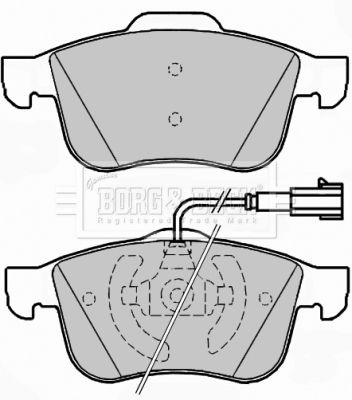 BORG & BECK Комплект тормозных колодок, дисковый тормоз BBP1979